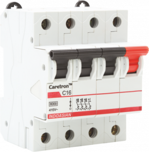 63A TPN C Caretron AC MCB
